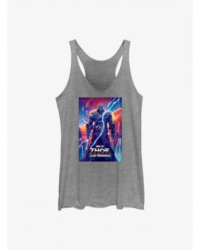 Marvel Thor: Love and Thunder Korg Movie Poster Girls Tank $12.95 Tanks