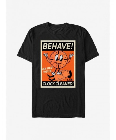 Marvel Loki Behave! Or Get Your Clock Cleaned! T-Shirt $10.28 T-Shirts