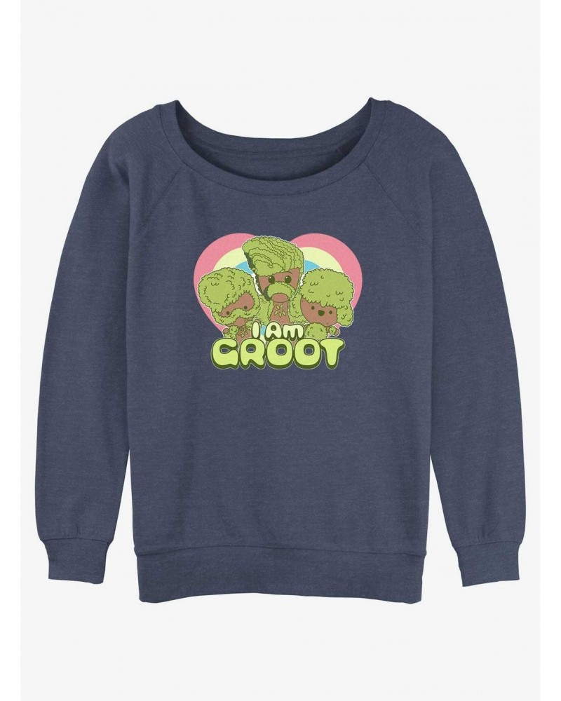 Marvel Guardians of the Galaxy Groot Hearts Girls Slouchy Sweatshirt $17.71 Sweatshirts
