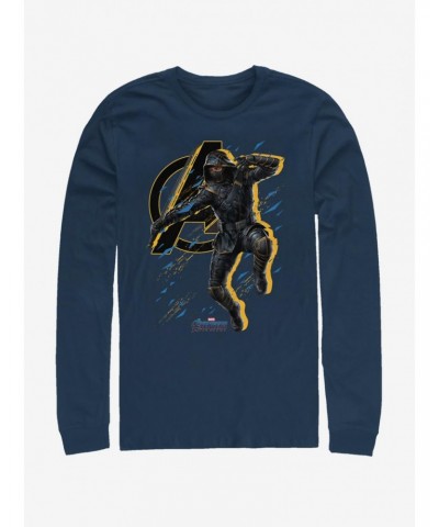 Marvel Avengers: Endgame Ronin Splatter Navy Blue Long-Sleeve T-Shirt $12.50 T-Shirts