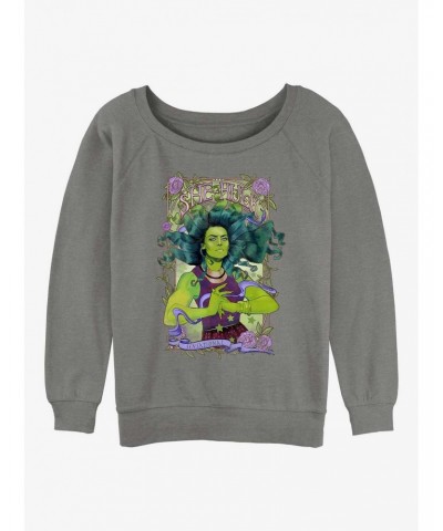 Marvel Hulk She-Hulk Nouveau Girls Slouchy Sweatshirt $18.45 Sweatshirts