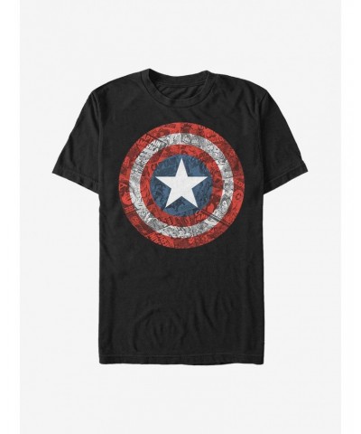 Marvel Captain America Comic Book Shield T-Shirt $7.41 T-Shirts