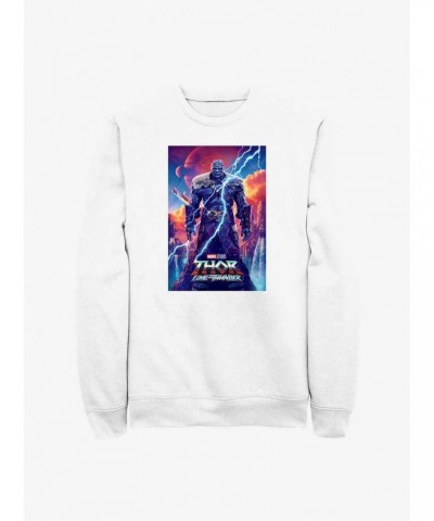 Marvel Thor: Love and Thunder Korg Movie Poster Sweatshirt $15.13 Sweatshirts