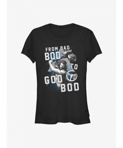 Marvel Thor: Love and Thunder From Dad Bod To God Bod Girls T-Shirt $9.21 T-Shirts