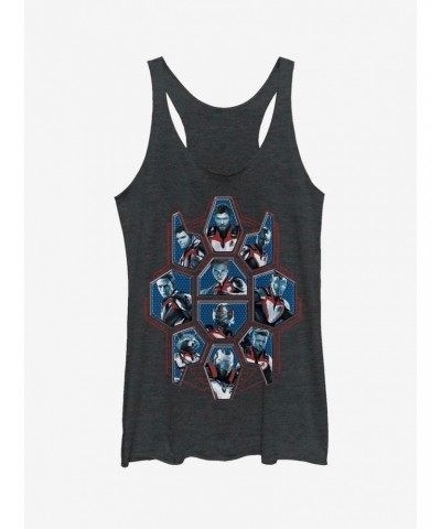 Marvel Avengers: Endgame Character Group Girls Heathered Tank Top $10.36 Tops