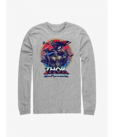 Marvel Thor: Love And Thunder Group Emblem Long Sleeve T-Shirt $14.48 T-Shirts
