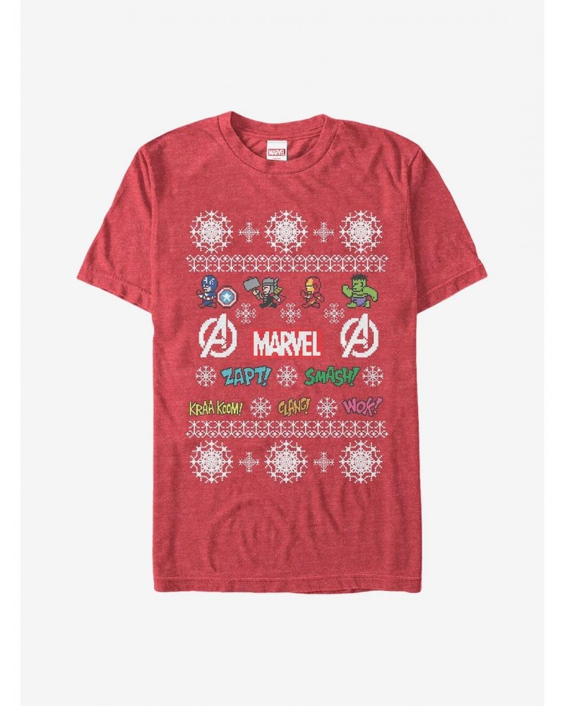 Marvel Avengers Pixel Holiday T-Shirt $8.84 T-Shirts