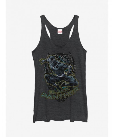 Marvel Black Panther Mask Outline Girls Tanks $12.43 Tanks