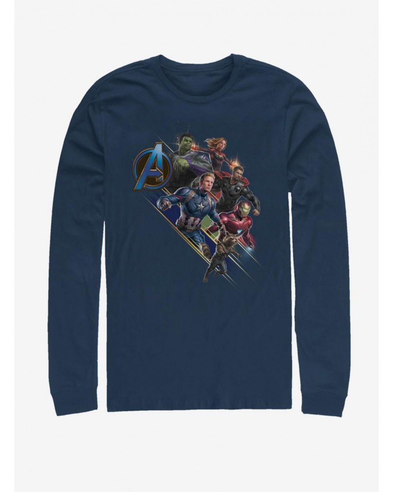 Marvel Avengers: Endgame Angled Shot Long-Sleeve T-Shirt $15.13 T-Shirts