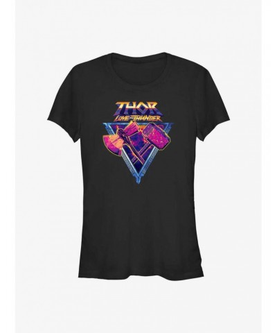 Marvel Thor: Love and Thunder Mjolnir and Stormbreaker Girls T-Shirt $11.45 T-Shirts