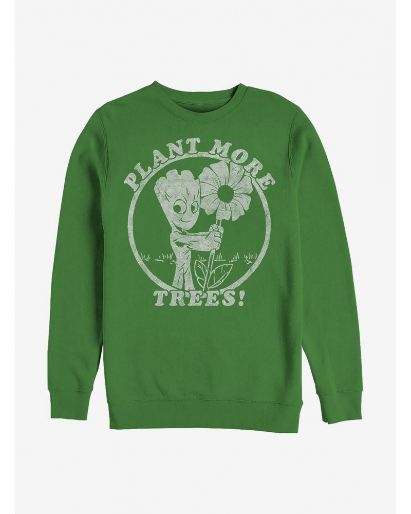 Marvel Guardians Of The Galaxy Groot Plant More Trees Crew Sweatshirt $17.71 Sweatshirts