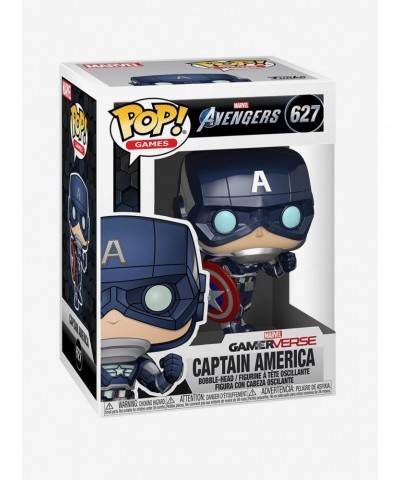 Funko Marvel Avengers Pop! Games Gamerverse Captain America Vinyl Bobble-Head $5.06 Bobble-Head