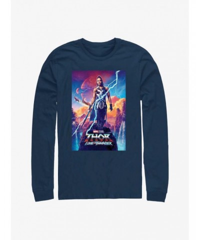 Marvel Thor: Love and Thunder Valkyrie Movie Poster Long-Sleeve T-Shirt $15.13 T-Shirts