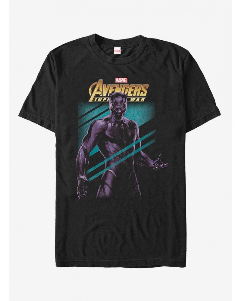 Marvel Avengers: Infinity War Black Panther Streak T-Shirt $7.41 T-Shirts