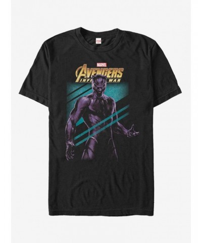 Marvel Avengers: Infinity War Black Panther Streak T-Shirt $7.41 T-Shirts