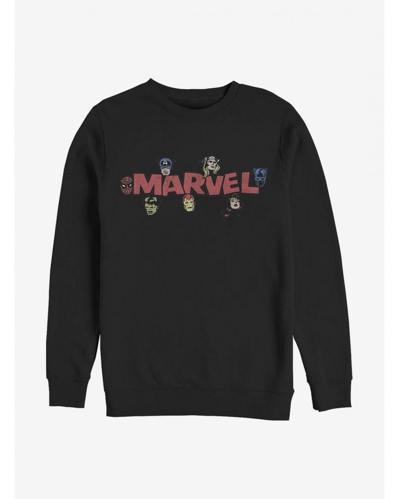 Marvel Avengers Vintage Logo Crew Sweatshirt $11.81 Sweatshirts