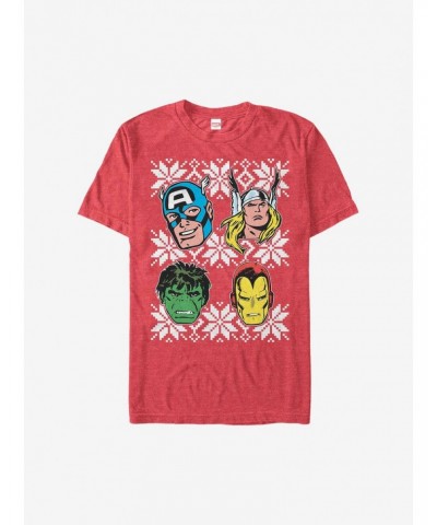Marvel Avengers Super Heads Holiday T-Shirt $7.65 T-Shirts