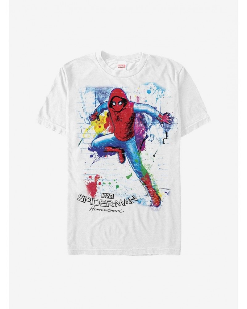 Marvel Spider-Man Homecoming Paint Splatter T-Shirt $10.52 T-Shirts