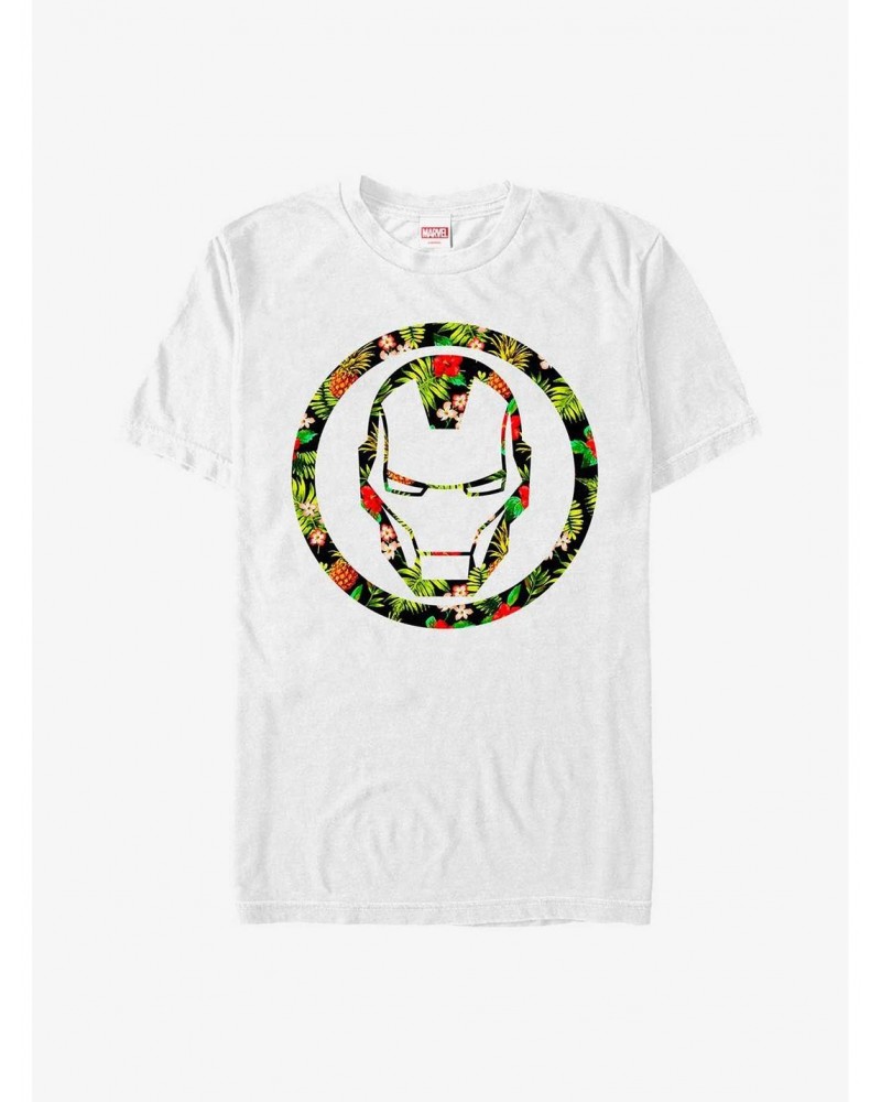 Marvel Iron Man Floral Icon T-Shirt $8.37 T-Shirts