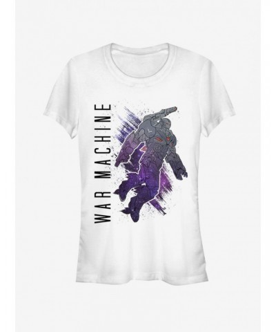 Marvel Avengers Endgame War Machine Painted Girls T-Shirt $10.46 T-Shirts