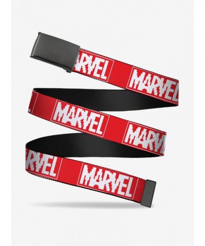 Marvel Brick 8 Bit Logo Red White Clamp Belt $5.67 Belts