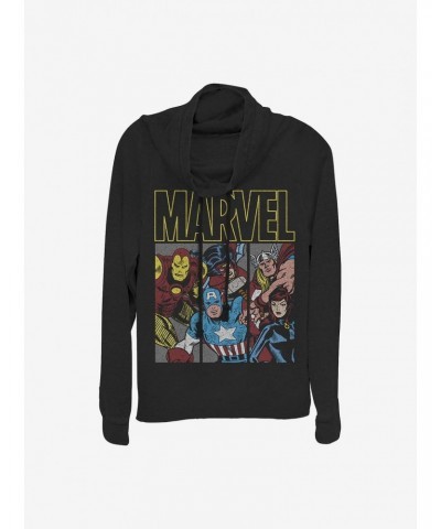 Marvel Avengers Marvel Group Cowlneck Long-Sleeve Girls Top $13.47 Tops