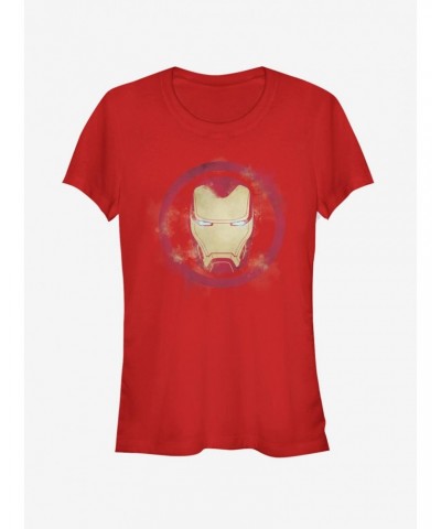 Marvel Avengers: Endgame Iron Man Spray Logo Girls Red T-Shirt $9.71 T-Shirts