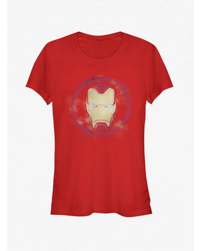 Marvel Avengers: Endgame Iron Man Spray Logo Girls Red T-Shirt $9.71 T-Shirts