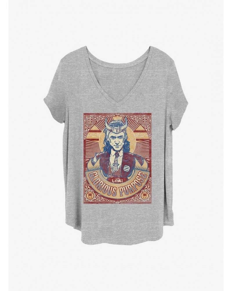 Marvel Loki Glorious Purpose Girls T-Shirt Plus Size $8.67 T-Shirts