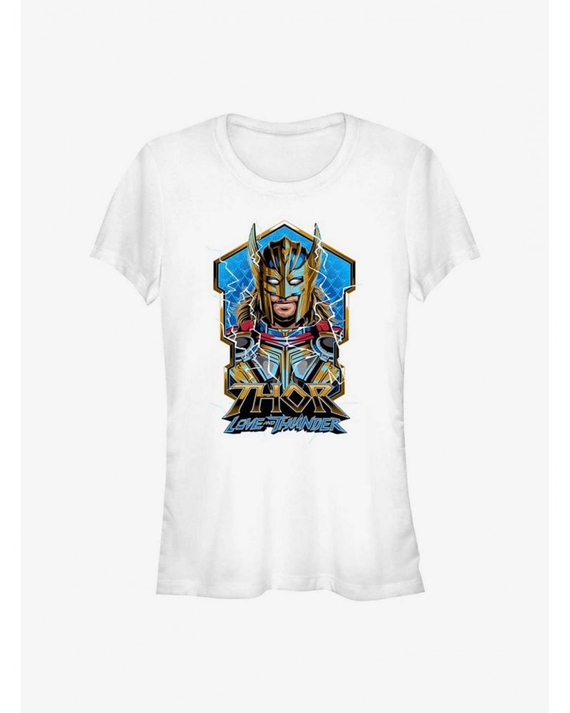 Marvel Thor: Love and Thunder Badge Of Thor Girls T-Shirt $7.72 T-Shirts