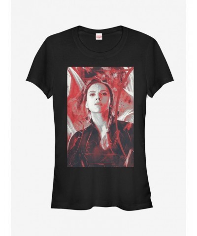 Marvel Avengers: Endgame Black Widow Red Painted Girls T-Shirt $11.21 T-Shirts