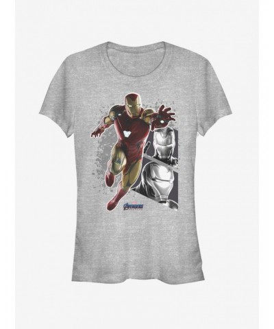 Marvel Avengers: Endgame Iron Man Panels Girls Heathered T-Shirt $9.96 T-Shirts