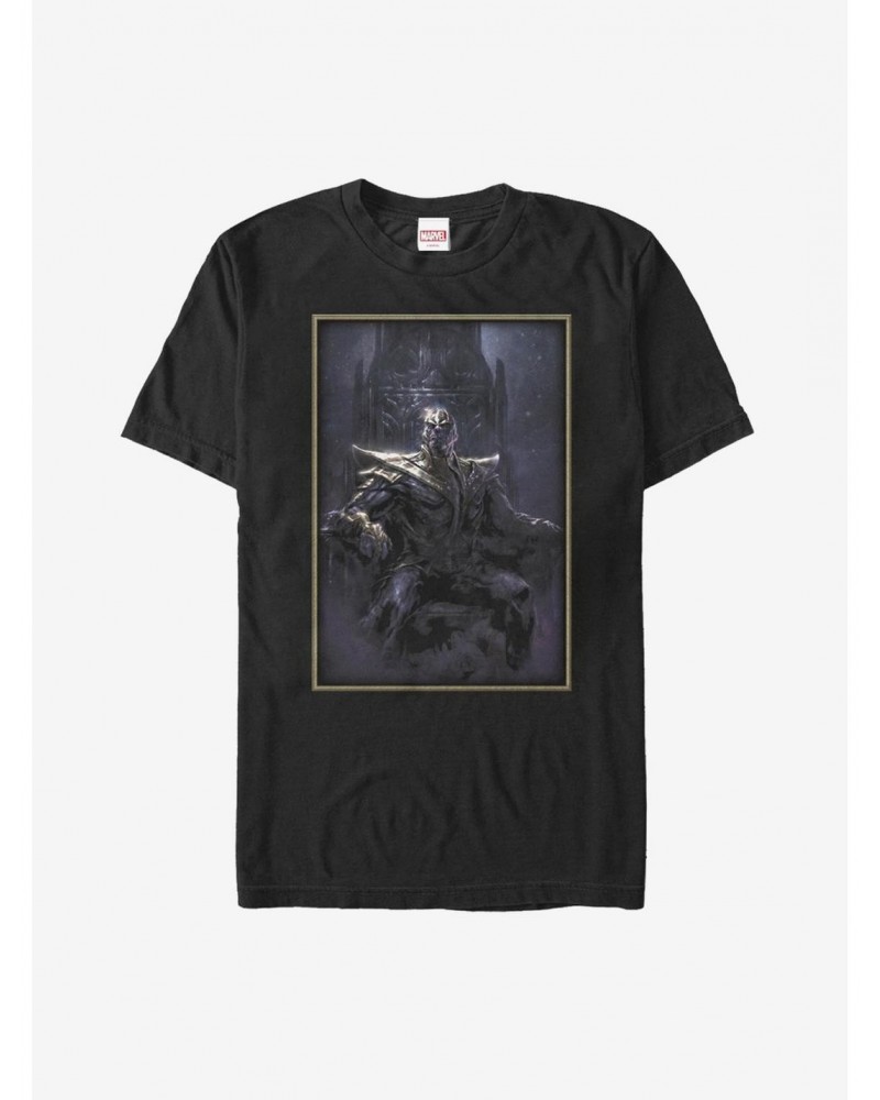 Marvel The Avengers: Infinity War Thanos Night Throne T-Shirt $7.41 T-Shirts