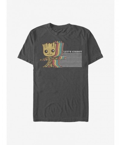 Marvel Guardians Of The Galaxy Retro Groot T-Shirt $11.95 T-Shirts