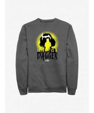 Marvel Loki Love Is A Dagger Crew Sweatshirt $16.97 Sweatshirts