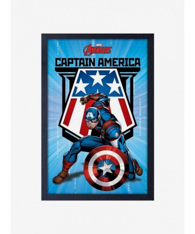 Marvel Captain America Framed Wood Wall Art $9.21 Merchandises
