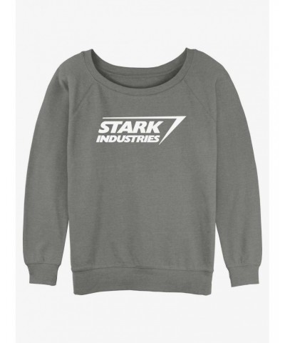 Marvel Iron Man Stark Industries Logo Girls Slouchy Sweatshirt $15.13 Sweatshirts