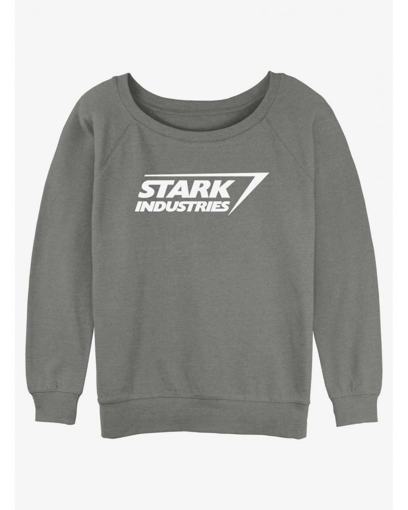 Marvel Iron Man Stark Industries Logo Girls Slouchy Sweatshirt $15.13 Sweatshirts