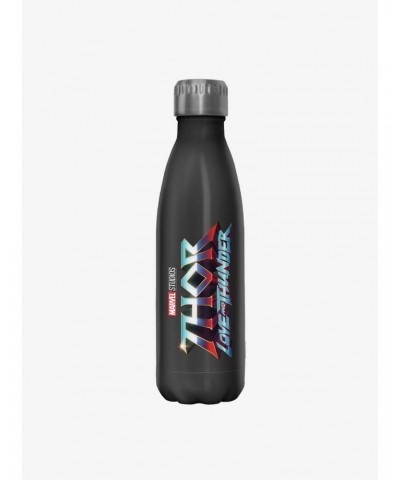 Marvel Thor: Love and Thunder Logo Stainless Steel Water Bottle $10.21 Water Bottles