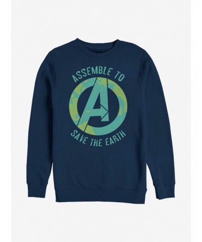 Marvel Avengers Assembling To Save Crew Sweatshirt $15.50 Sweatshirts