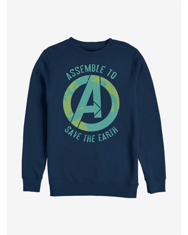 Marvel Avengers Assembling To Save Crew Sweatshirt $15.50 Sweatshirts