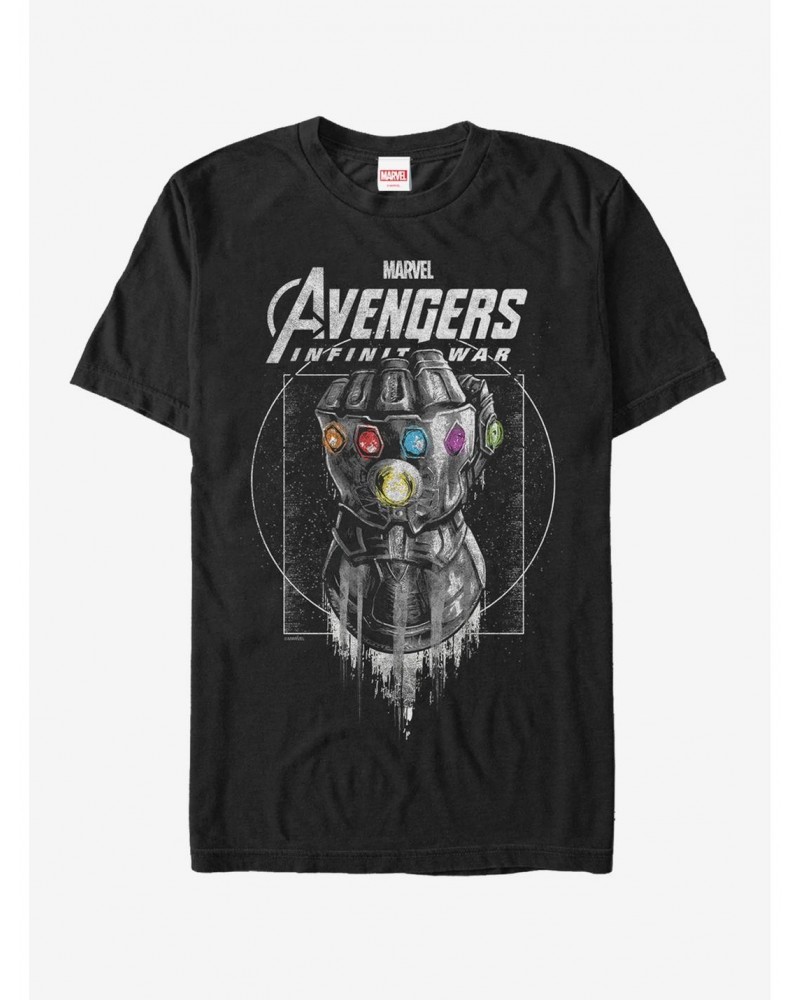 Marvel Avengers: Infinity War Gauntlet Drip T-Shirt $10.28 T-Shirts