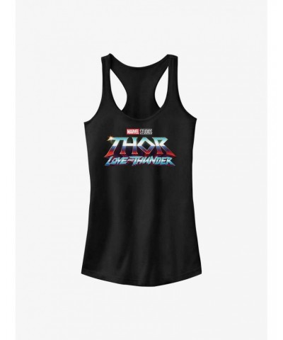 Marvel Thor: Love and Thunder Thunder Logo Girls Tank $9.96 Tanks