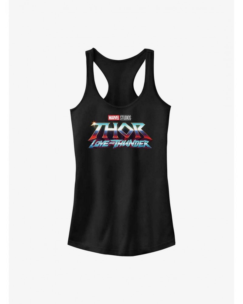 Marvel Thor: Love and Thunder Thunder Logo Girls Tank $9.96 Tanks