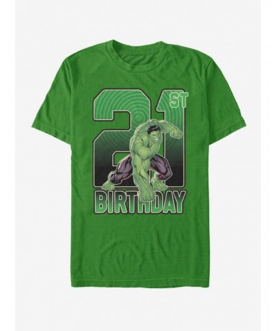 Marvel Hulk 21st Birthday T-Shirt $7.41 T-Shirts