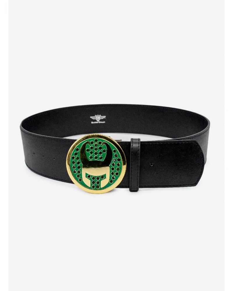 Marvel Avengers Loki Rhinestone Vegan Leather Belt $6.08 Belts