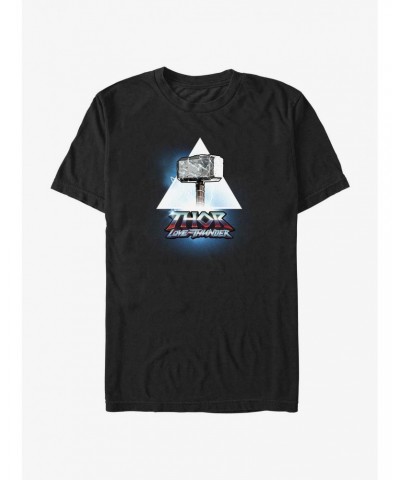 Marvel Thor Love And Thunder Mjolnir Badge T-Shirt $8.37 T-Shirts