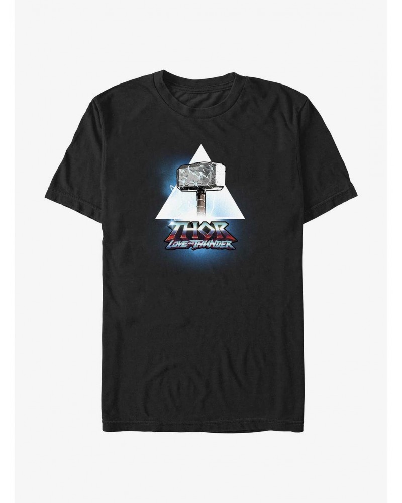 Marvel Thor Love And Thunder Mjolnir Badge T-Shirt $8.37 T-Shirts