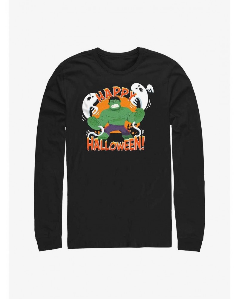 Marvel The Hulk Happy Halloween Long-Sleeve T-Shirt $10.86 T-Shirts